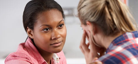 Doctor reassuring patient